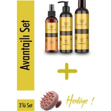 Açık Renk Boyalı Saçlara Jojoba Ve Badem Yağı Içern Renk Koruycu Şampuan,Saç Kremi,Saç Spreyi 3lüset