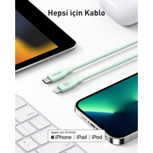 Anker 541 USB-C to Lightning 1.8m Şarj/Data Kablosu - Doğa Dostu MFI Lisanslı - 30W Şarj Destekli - A80A2 - Beyaz (Anker Türkiye