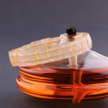 Deniz Doğal Taş Sertifikalı Sitrin   ( Taşlar) Doğaltaş Geniş Kesim BILEKLIK-B524