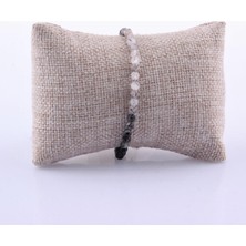 Deniz Doğal Taş Sertifikalı Rutilli Kuvars   ( Taşlar) Doğaltaş Bileklik 3 mm - B815