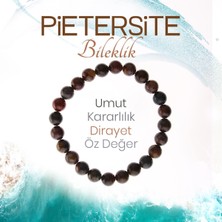 Deniz Doğal Taş Sertifikalı Pietersite   ( Taşlar) Doğaltaş Bileklik 8 Mm, B997