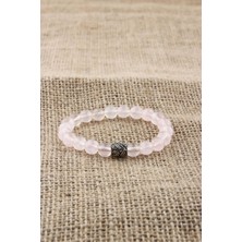 Deniz Doğal Taş Sertifikalı Pembe Kuvars   ( Taşlar) Doğaltaş Bileklik