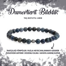 Deniz Doğal Taş Sertifikalı Dumortierit 6mm Doğal Taş Bileklik