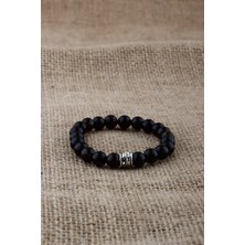 Deniz Doğal Taş Sertifikalı Siyah Turmalin Bileklik   ( Taşlar) Doğaltaş Bileklik 8 mm