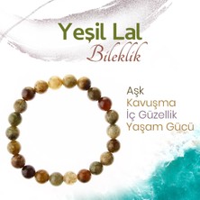 Deniz Doğal Taş Sertifikalı Yeşil Lal   ( Taşlar) Doğaltaş Bileklik 8 Mm, B983