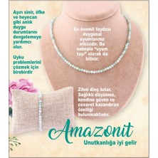 Deniz Doğal Taş Sertifikalı Amazonit Taşı -   ( Taşlar) Doğaltaş Kolye, Bileklik Takımı