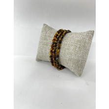 Deniz Doğal Taş Sertifikalı Kaplan Gözü Hematit   ( Taşlar) Doğaltaş Kolye Bileklik 4 Mm, M426