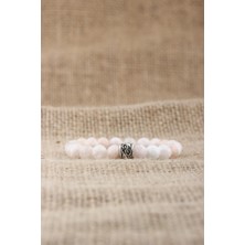 Deniz Doğal Taş Sertifikalı Pembe Opal   ( Taşlar) Doğaltaş Bileklik 8 mm