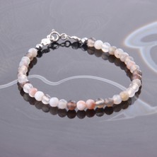 Deniz Doğal Taş Sertifikalı Bostwana Akik   ( Taşlar) Doğaltaş Bileklik 3 mm - B807