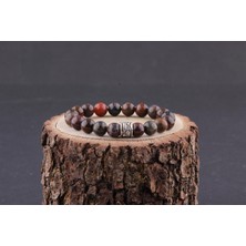 Deniz Doğal Taş Sertifikalı Pietersite   ( Taşlar) Doğaltaş Bileklik 8 mm - B873