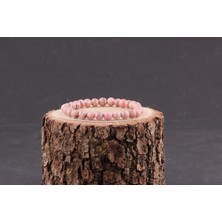 Deniz Doğal Taş Sertifikalı Rodokrozit   ( Taşlar) Doğaltaş Bileklik 6 mm - B844