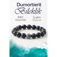 Deniz Doğal Taş Sertifikalı Dumortierit Doğaltaş Bileklik, Fasetli Dumortierit Doğal Taş Bileklik B1050 (10MM-16CM)