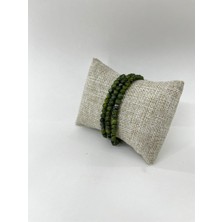 Deniz Doğal Taş Sertifikalı Yeşim Hematit   ( Taşlar) Doğaltaş Kolye Bileklik 4 Mm, M424