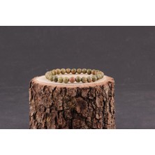 Deniz Doğal Taş Sertifikalı Unakit   ( Taşlar) Doğaltaş Bileklik 6 mm - B852