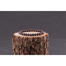 Deniz Doğal Taş Sertifikalı Lal   ( Taşlar) Doğaltaş Bileklik 6 mm - B833