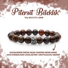 Deniz Doğal Taş Sertifikalı Pitersit 8mm Doğal Taş Bileklik