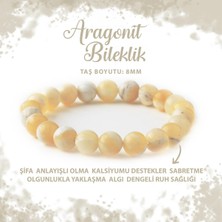 Deniz Doğal Taş Sertifikalı Aragonit 8mm Doğal Taş Bileklik