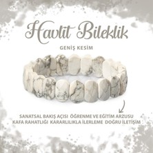 Deniz Doğal Taş Sertifikalı Havlit Doğal Taş Geniş Kesim Bileklik