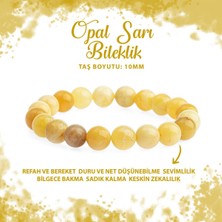 Deniz Doğal Taş Sertifikalı Opal Sarı 10MM Doğal Taş Bileklik