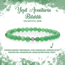 Deniz Doğal Taş Sertifikalı Yeşil Aventurin 6mm Doğal Taş Bileklik