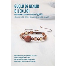Deniz Doğal Taş Sertifikalı Güçlü Özbenlik Bilekliği Makrome Kapama El Yapımı