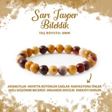 Deniz Doğal Taş Sertifikalı Sarı Jasper 8mm Doğal Taş Bileklik