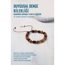 Deniz Doğal Taş Sertifikalı Duygusal Denge Bilekliği Makrome Kapama Bileklik