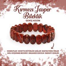 Deniz Doğal Taş Sertifikalı Dragon Jasper Doğal Taş Geniş Kesim Bileklik