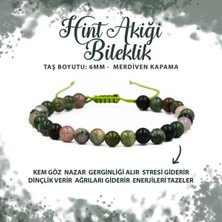 Deniz Doğal Taş Sertifikalı Hint Akiği 6mm Merdiven Kapama Doğal Taş Bileklik
