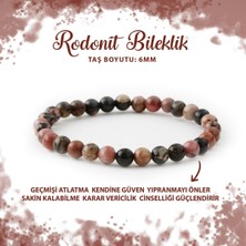 Deniz Doğal Taş Sertifikalı Rodonit 6mm Doğal Taş Bileklik