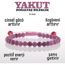 Deniz Doğal Taş Sertifikalı Yakut  Orjinal ( Taşlar) Doğaltaş Bileklik 6 mm B911