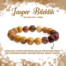 Deniz Doğal Taş Sertifikalı Jasper 10MM Doğal Taş Bileklik