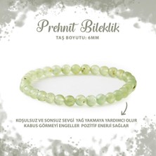 Deniz Doğal Taş Sertifikalı Prehnit 6mm Doğal Taş Bileklik