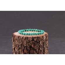 Deniz Doğal Taş Sertifikalı Malakit  Orjinal ( Taşlar) Doğaltaş Bileklik 6 mm - B836