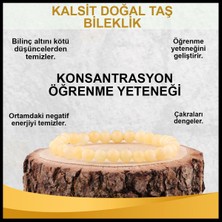 Deniz Doğal Taş Sertifikalı Kalsit  Orjinal ( Taşlar) Doğaltaş Bileklik 6 mm - B827