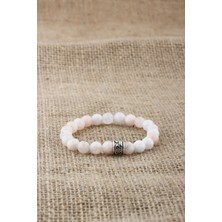 Deniz Doğal Taş Sertifikalı Pembe Opal   ( Taşlar) Doğaltaş Bileklik 8 mm