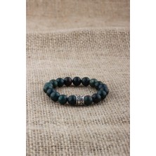 Deniz Doğal Taş Sertifikalı Kan Taşı   ( Taşlar) Doğaltaş Bileklik 8 mm