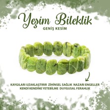Deniz Doğal Taş Sertifikalı Yeşim Doğal Taş Özel Kesim Geniş Kesim Bileklik