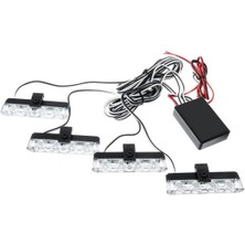 C9 Flaş LED Çakarlı Kırmızı Mavi Beyaz 12V 16 LED 4x4