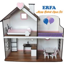 Erfa Tasarım Ahşap Barbie Bebek Oyun Evi