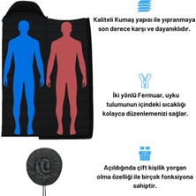 Black Deer Uyku Tulumu -15 Derece Kamp Outdoor Taşıma Çantalı Kapüşonlu Suya Dayanaklı 220*75CM