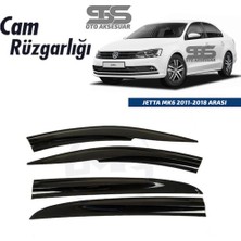 STS Oto Aksesuar Cam Rüzgarlığı Volksvogen Jetta Mk6 2011-2018 Arası Mügen Tip Piano Black