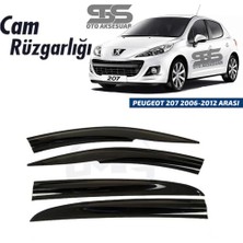 STS Oto Aksesuar Cam Rüzgarlığı Peugeot 207 2006-2012 Arası Mügen Tip Piano Black