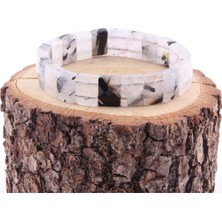 Deniz Doğal Taş Sertifikalı Rutilli Kuvars  Orjinal ( Taşlar) Doğaltaş Geniş Kesim Bileklik - B786