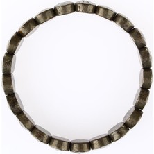 Deniz Doğal Taş Sertifikalı Prit  Orjinal ( Taşlar) Doğaltaş Geniş Kesim Bileklik 15 Mm, B900