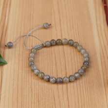 Sertifikalı Labradorit  Orjinal ( Taşlar) Doğaltaş Bileklik  - 6mm