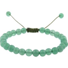 Deniz Doğal Taş Sertifikalı Yeşil Aventurin  Orjinal ( Taşlar) Doğaltaş Bileklik  - 8mm