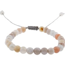 Deniz Doğal Taş Sertifikalı Renkli Ay Taşı  Orjinal ( Taşlar) Doğaltaş Bileklik   -