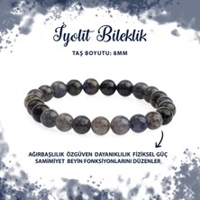Sertifikalı Iyolit 8mm Doğal Taş Bileklik