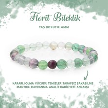 Sertifikalı Yeşil Florit 6mm Doğal Taş Bileklik